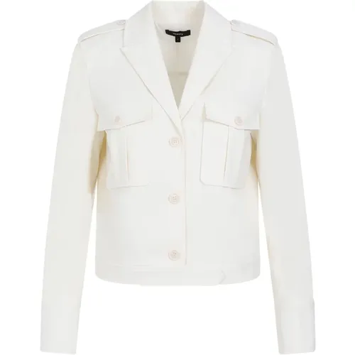 Ivory Wool Boxy Jacket , female, Sizes: 2XS, XS - Theory - Modalova