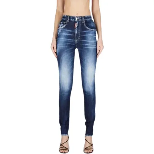 Dark Clean Wash High Waist Twiggy Jeans , female, Sizes: XS - Dsquared2 - Modalova