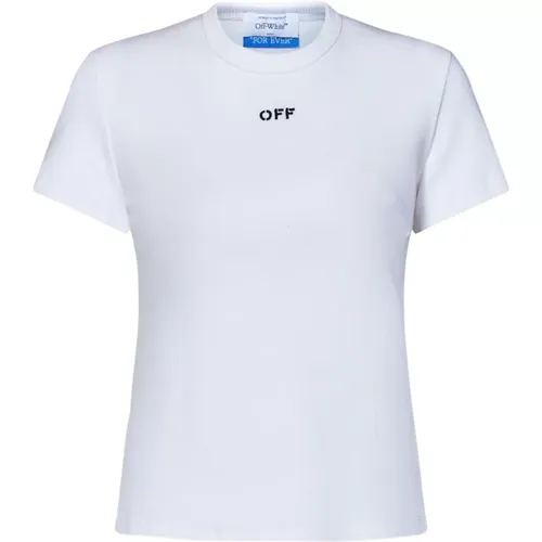 Off , Off- T-shirts and Polos , female, Sizes: M, XS, S, 2XS - Off White - Modalova