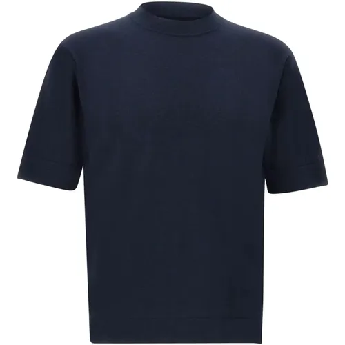 MC Over Cotton Crepe T-shirt, , male, Sizes: XL, L, S - Filippo De Laurentiis - Modalova