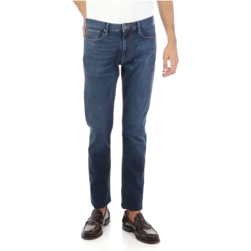 Sophisticated Slim-fit Jeans , male, Sizes: W34 - Emporio Armani - Modalova