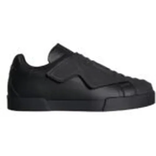 Leather Slip On Sneakers , male, Sizes: 10 UK - Dolce & Gabbana - Modalova