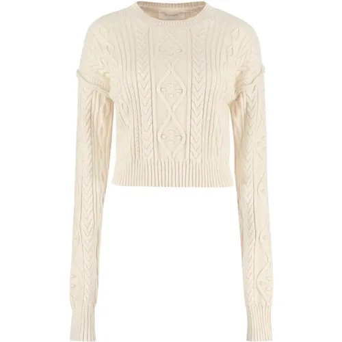 Cotton Cropped Sweater , female, Sizes: L, M - SPORTMAX - Modalova