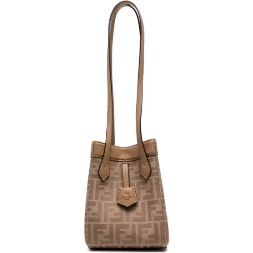 Origami Mini Jacquard Tostado Bag , female, Sizes: ONE SIZE - Fendi - Modalova