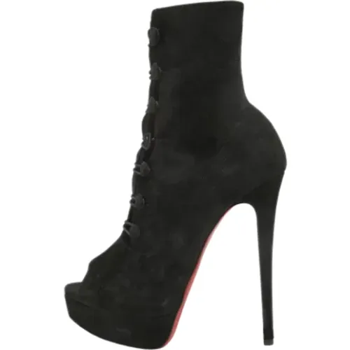 Pre-owned Suede boots , female, Sizes: 5 1/2 UK - Christian Louboutin Pre-owned - Modalova