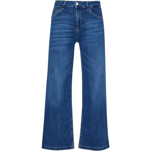 Flare Leg Jeans mit Elastischem Bund , Damen, Größe: W29 - Liu Jo - Modalova