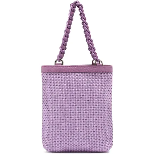 Straw Mini Bag with Short Handles , female, Sizes: ONE SIZE - Gianni Chiarini - Modalova
