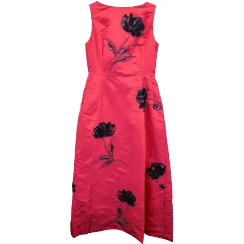 Pre-owned Silk dresses , female, Sizes: M - Oscar De La Renta Pre-owned - Modalova