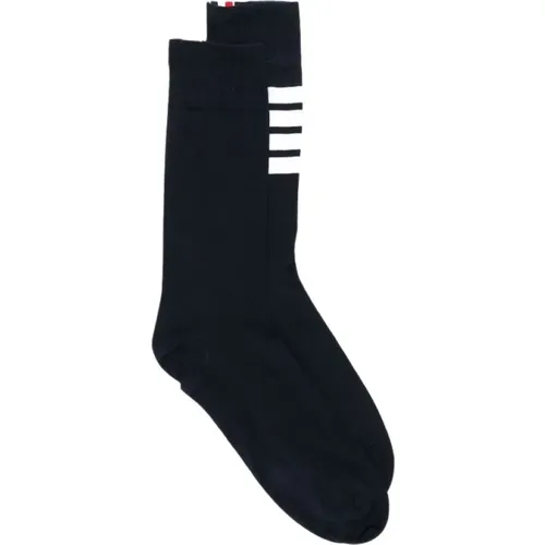 Mid Calf Socks Navy - Thom Browne - Modalova