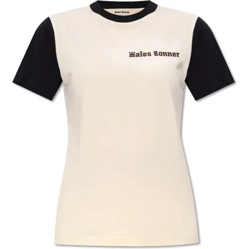 T-Shirt mit Logo , Damen, Größe: L - Wales Bonner - Modalova