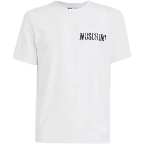 Klassisches T-Shirt , Herren, Größe: XL - Moschino - Modalova