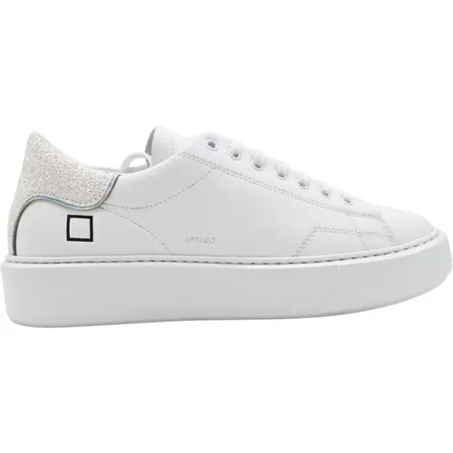Glitter White Ivory Sneakers , Damen, Größe: 36 EU - D.a.t.e. - Modalova