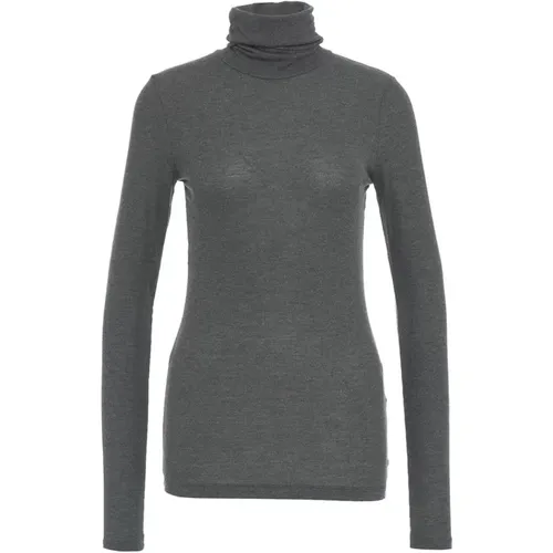 Grauer Rollkragenstrick Aw24 , Damen, Größe: XS - closed - Modalova