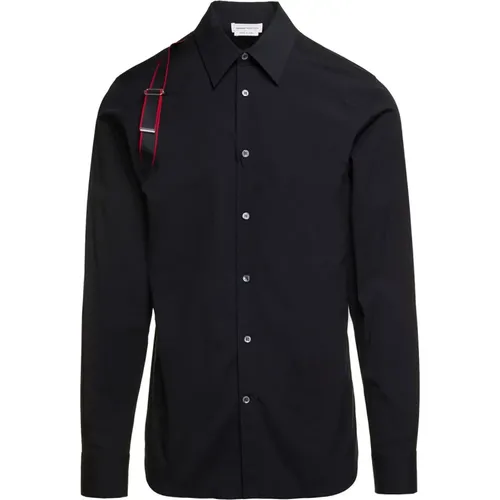 Classic Shirt with Branded Harness Detail , male, Sizes: L, M, S - alexander mcqueen - Modalova