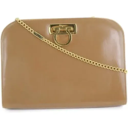 Pre-owned Leather shoulder-bags , female, Sizes: ONE SIZE - Salvatore Ferragamo Pre-owned - Modalova