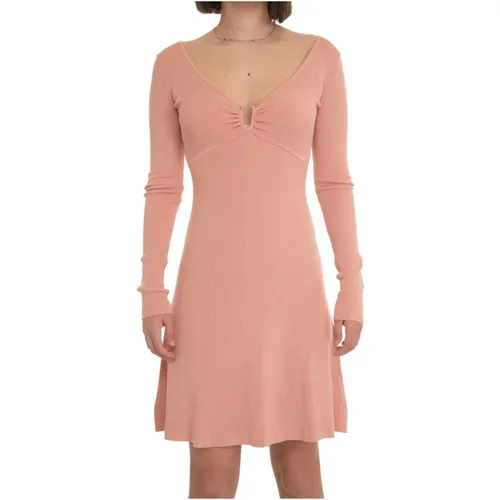 Stunning V-Neck Mini Dress , female, Sizes: XL, M, L - Guess - Modalova