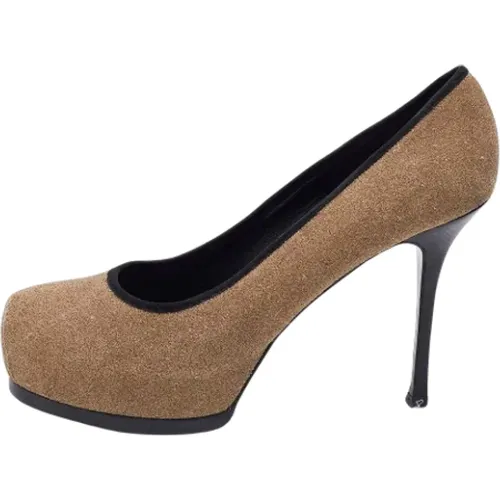 Pre-owned Suede heels , female, Sizes: 8 UK - Yves Saint Laurent Vintage - Modalova