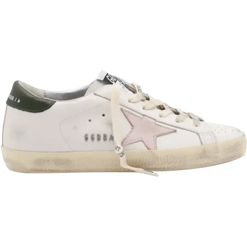 Weiße Ledersneakers mit Baumwollschnürsenkeln , Damen, Größe: 40 EU - Golden Goose - Modalova