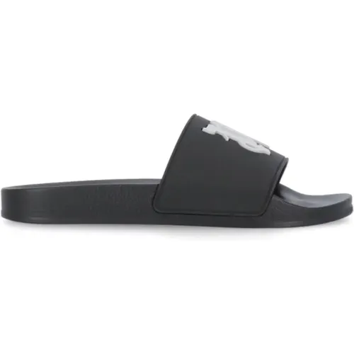 Rubber Slider Sandals , female, Sizes: 5 UK, 3 UK, 10 UK, 11 UK, 6 UK, 4 UK, 8 UK, 9 UK, 7 UK - Palm Angels - Modalova