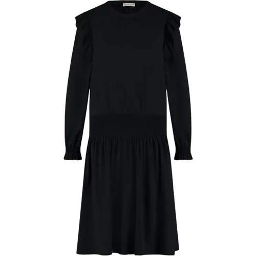 Schwarzes Technisches Jersey Kleid , Damen, Größe: XS - Jane Lushka - Modalova