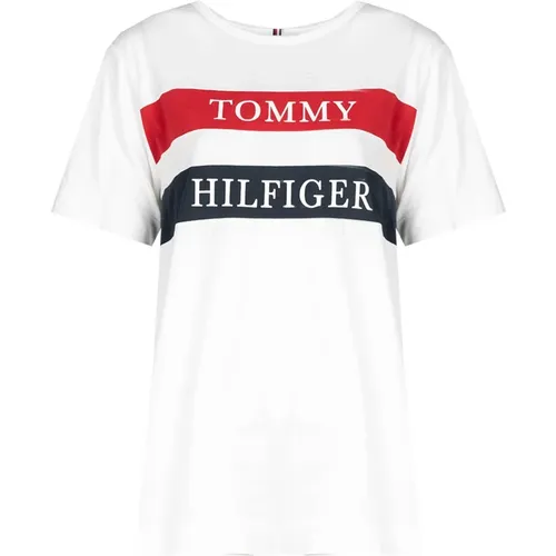 T-Shirt mit kurzen Ärmeln , Damen, Größe: XS - Tommy Hilfiger - Modalova