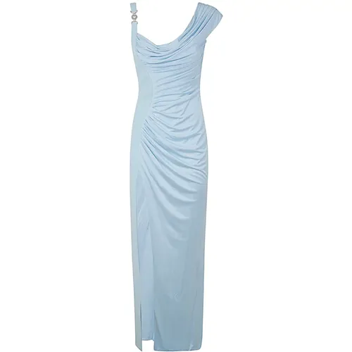 Pale Jersey Gown Fabric , female, Sizes: XS - Versace - Modalova