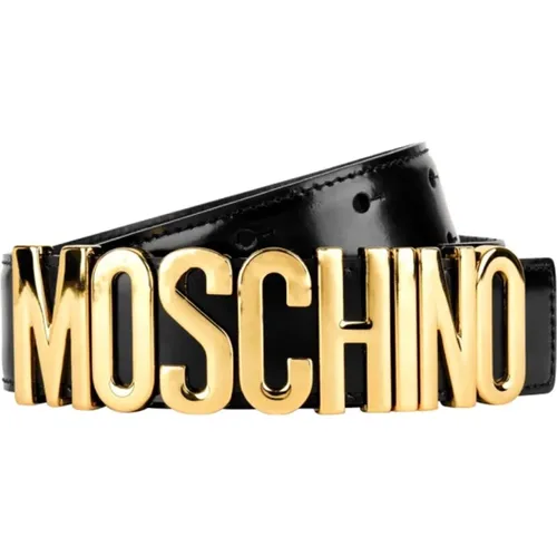 Logo Plaque Belt , female, Sizes: XS - Moschino - Modalova