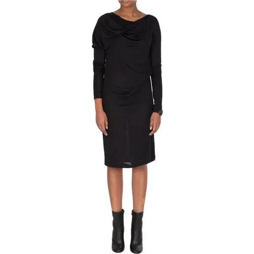 Elegant Wool Silk Dress , female, Sizes: XS, S, 2XS, M - Maison Margiela - Modalova