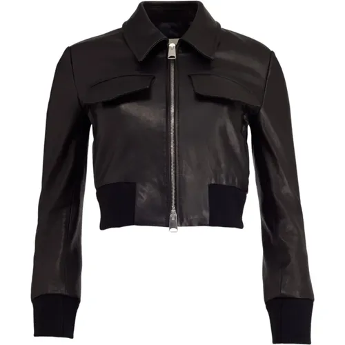 Classic Leather Jacket , female, Sizes: L - Khaite - Modalova