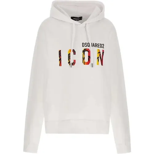 Print Logo Hoodie , Damen, Größe: S - Dsquared2 - Modalova