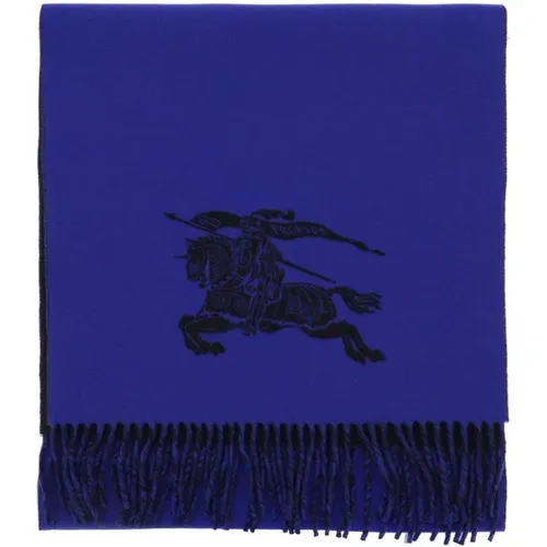 Reversible Cashmere Scarf with Equestrian Knight Design , male, Sizes: ONE SIZE - Burberry - Modalova