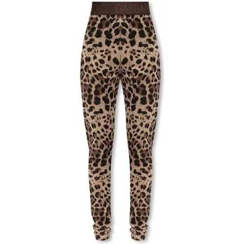 Leopardenmuster Leggings - Dolce & Gabbana - Modalova