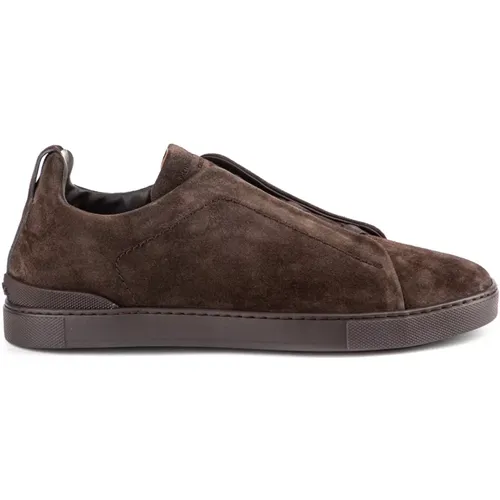 Triple Stitch Low Top Sneakers , male, Sizes: 7 UK, 10 UK, 8 UK, 11 UK, 6 UK, 9 UK, 10 1/2 UK - Ermenegildo Zegna - Modalova