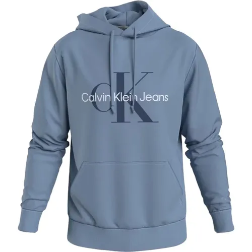 Men's Hoodie, Seasonal Monologo Regular , male, Sizes: XS - Calvin Klein Jeans - Modalova