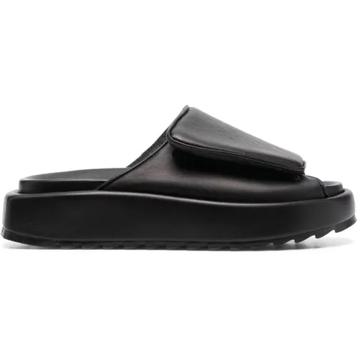 Leather Casual Open Flats Mules , female, Sizes: 3 UK, 7 UK, 8 UK - Gia Borghini - Modalova