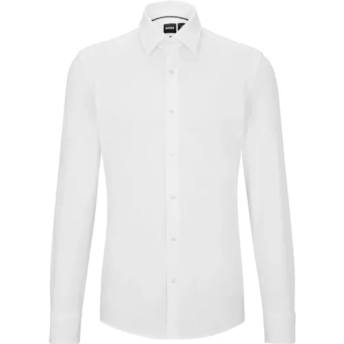 Weiße Slim Fit Boss Hemd mit Feuchtigkeitskontrolle , Herren, Größe: 2XL - Hugo Boss - Modalova
