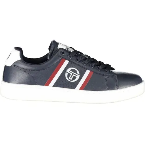 Bestickte Sneaker mit Kontrastdetail , Herren, Größe: 42 EU - Sergio Tacchini - Modalova