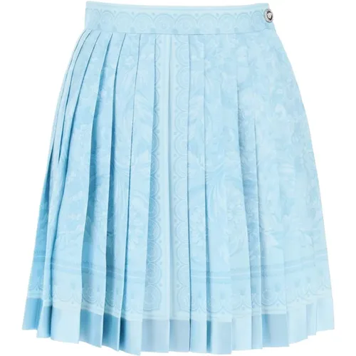 Floral Mini Skirt , female, Sizes: XS - Versace - Modalova