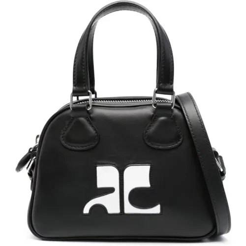 Mini Bowling Bag Leather , female, Sizes: ONE SIZE - Courrèges - Modalova