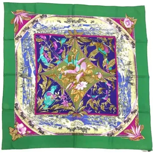 Pre-owned Silk scarves , female, Sizes: ONE SIZE - Hermès Vintage - Modalova