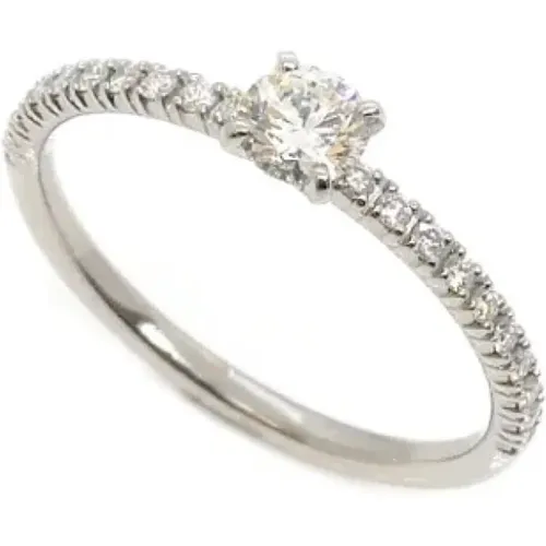 Pre-owned Platinum rings , female, Sizes: ONE SIZE - Cartier Vintage - Modalova