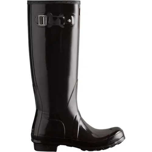 Damen Original Glänzender Regenstiefel , Damen, Größe: 36 EU - Hunter - Modalova