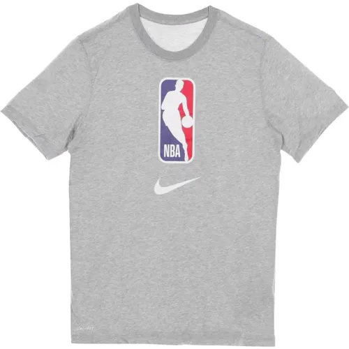 Heather Men's T-Shirt NBA Logo , male, Sizes: 3XL, XS, 2XL, S, M, XL, L - Nike - Modalova