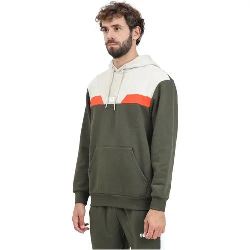 Colorblock Hoodie für Männer , Herren, Größe: M - Puma - Modalova