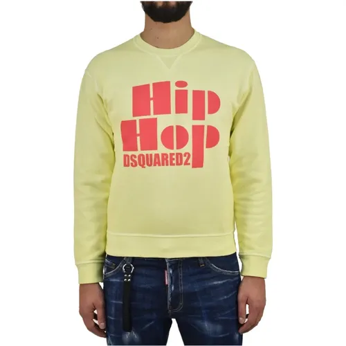 Cotton Logo Sweatshirt Mod.S74GU0266S25042169 , male, Sizes: M - Dsquared2 - Modalova