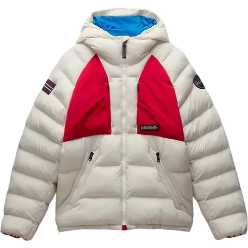 Hooded Puffer Coat , male, Sizes: M, S - Napapijri - Modalova