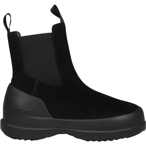 Wildleder Chelsea Boot mit Logo-Detail , Damen, Größe: 36 EU - moon boot - Modalova