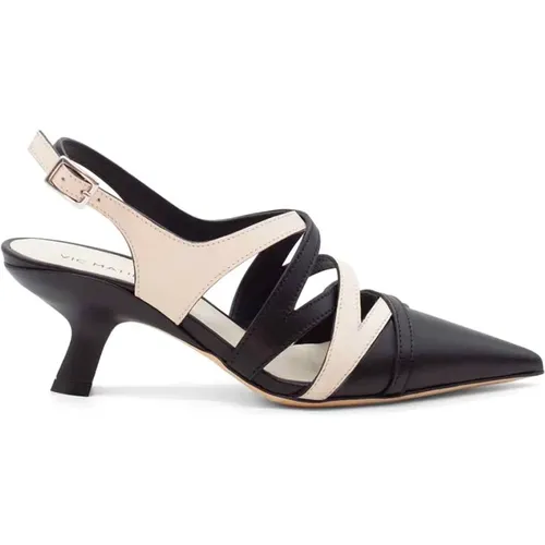 Schwarz/Weiße Leder Slash Chanel Schuhe , Damen, Größe: 39 EU - Vic Matié - Modalova