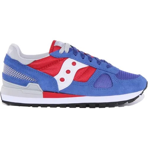 Blue Red Shadow Original Sneakers Men , male, Sizes: 10 1/2 UK - Saucony - Modalova