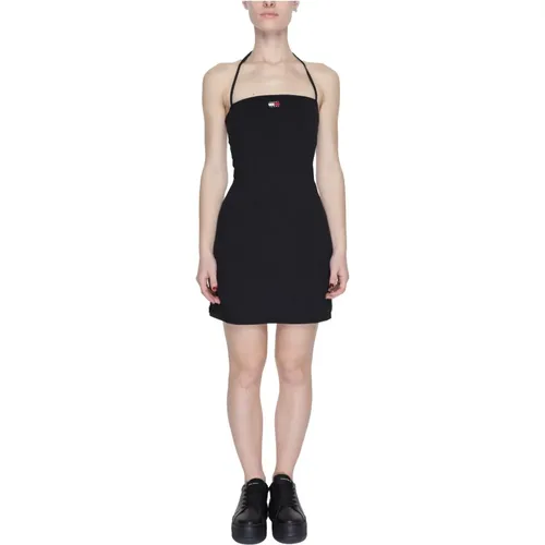 Mini Badge Short Dress Spring/Summer , female, Sizes: XS, S, L, M - Tommy Jeans - Modalova